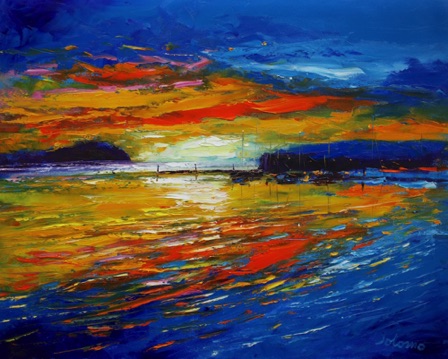 Sunset on the Campbeltown moorings 
24x30
£5600